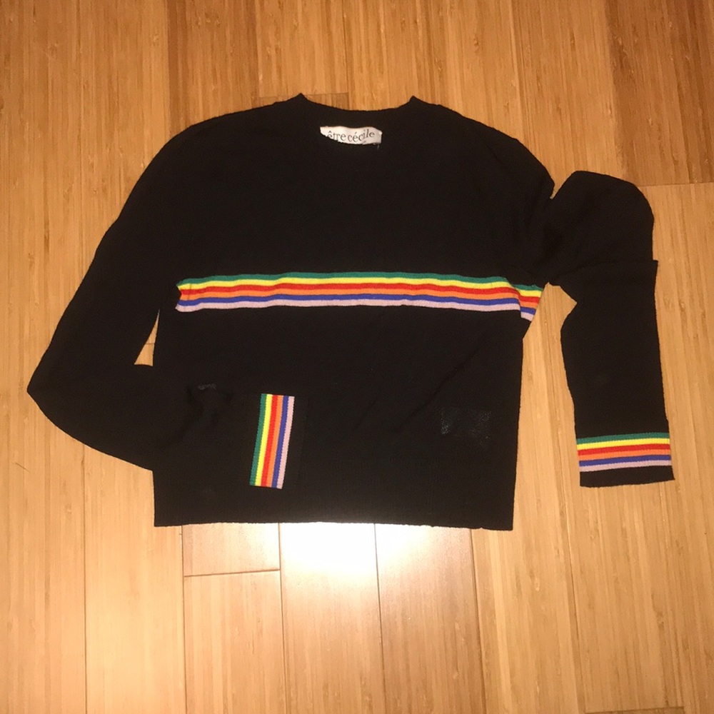 Blackthin knit sweater French designer Etre Cecile